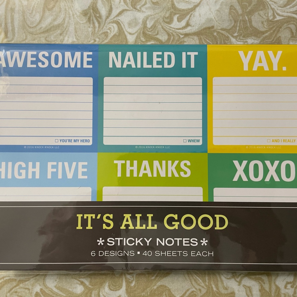 It's All Good Sticky Notes Set - Multicolor